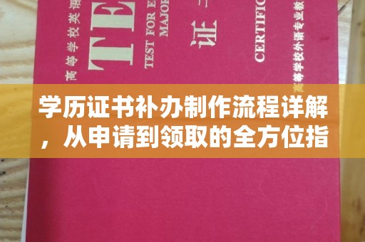 武鸣学历证书补办制作流程详解，从申请到领取的全方位指南