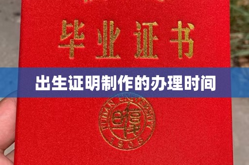 武鸣出生证明制作的办理时间