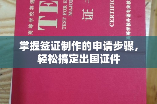 武鸣掌握签证制作的申请步骤，轻松搞定出国证件